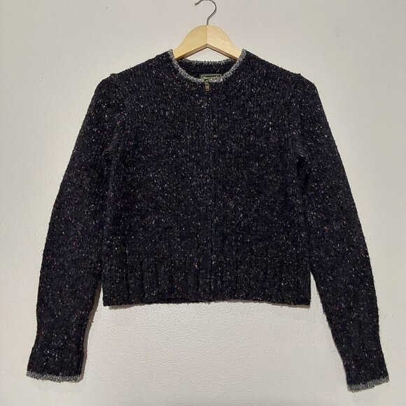 Abercrombie & Fitch Wool-Blend Cropped Zip Cardigan Y2K - Excellent Cond - Small - Picture 2 of 10